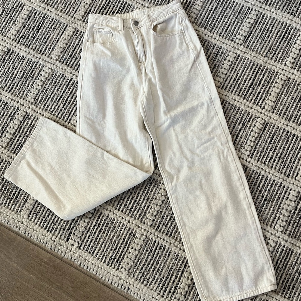 Off White Straight Leg Pants